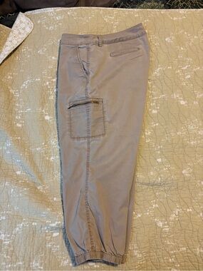 Women's Casual Drawstring Hem Cargo Pants - Taupe